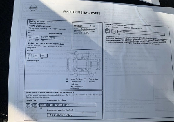 Nissan Qashqai cena 82000 przebieg: 80000, rok produkcji 2018 z Lipsk małe 781